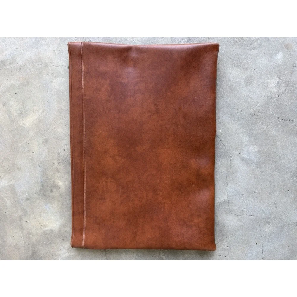 Clin-Chem Brown Portfolio Clutch 15x12 Document faux leather  Zippered Pouch vtg